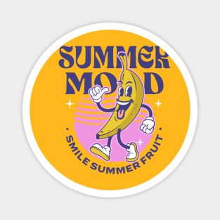 Banana summer mood illustration Magnet